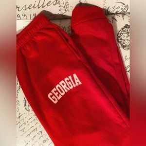 Red Georgia sweatpants/joggers